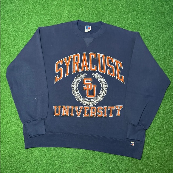 Vintage 90s Syracuse University SU Russell Athletic Retro XL Collegiate Crewneck - Picture 1 of 8